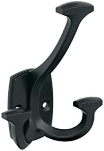 Amerock Vicinity Triple Prong Matte Black Wall-Mounted Hook by Amerock