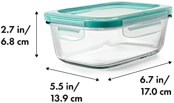 OXO Good Grips 3.5 Cup Smart Seal Airtight Glass Rectangle Food Storage - Image 2