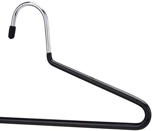 Amazon Basics Non-Slip Trouser/Slack Hangers, Pants Closet Organizer with Easy Slide Design, Metal with Rubber Coating, Black/Silver, 30-Pack - Image 4