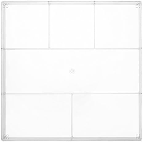 Whitmor Clear 6-Section Drawer Organizer | For Makeup & Accessories | Sturdy Resin | 11.9 x 11.9 x 1.7 Inches | Pack of 6 - Image 6