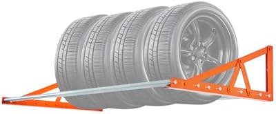 VEVOR Wall Mounted Tire Rack, 31" - 56" Adjustable Tire Rack, Q235 Heavy-Duty Steel Tire Storage Rack for R14-R20 inch Standard Tires, Max 400lbs Load Capacity, Ideal for Garage Workshop Repair Shop by VEVOR