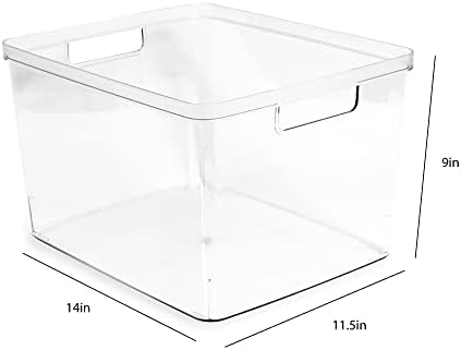 Isaac Jacobs 2-Pack Extra-Large Clear Storage Bins (11.5” L x 14” W x 9” H) - Image 3