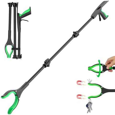Extra Long Grabber Reacher Tool 51 Inch, Grabbers for Seniors by REWKCY