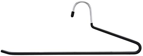 Amazon Basics Non-Slip Trouser/Slack Hangers, Pants Closet Organizer with Easy Slide Design, Metal with Rubber Coating, Black/Silver, 30-Pack - Image 3