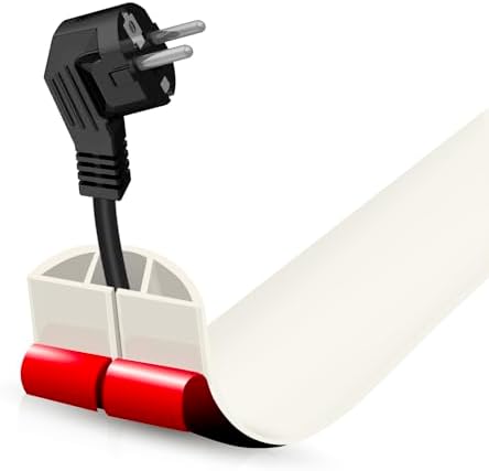 Floor Cord Cover Cable Cavity Self Adhesive Cord Hider Floor 3.3FT Floor Cable Management Power Cord Protector Floor Electric Cord Covers for Offices, Gym, Exhibitions (Beige, 1.18" x 3.3') by DBHXXMB-HH