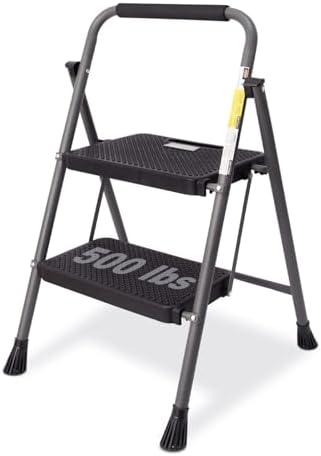 GOLYTON 2 Step Ladder,Step Stools for Adults, 500lbs Capacity by StepLadderMadeForYou