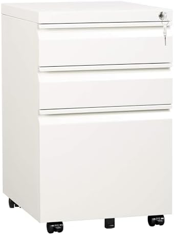 DEVAISE 3 Drawer Mobile File Cabinet, Fully Assembled Except Casters by DEVAISE