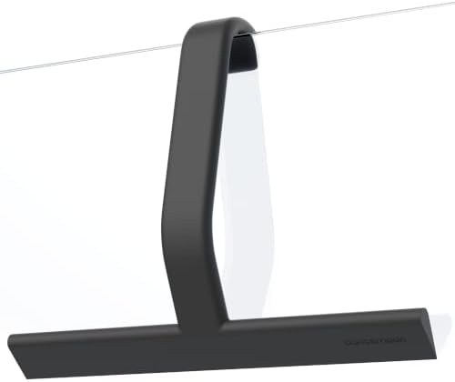 dancemoon JustHang Shower Squeegee with Built-in Hook, 12-Inch Black by dancemoon