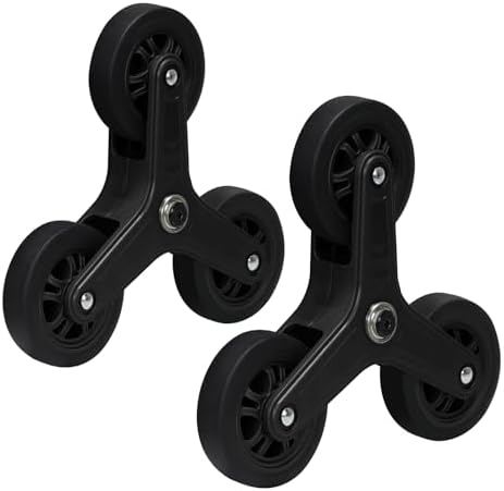 Wheel Replacement Stair Climbing Wheels for Shopping Laundry Cart, Trolley Triangle Shopping Cart Stair Climbing Wheels for BY06C BY10C Foldable cart (2 PCS) by SELORSS