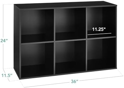 Best Choice Products 6-Cube Storage Organizer, 11in Shelf Opening, Bookcase, Display Shelf, Customizable w/ 3 Removable Back Panels – Black - Image 2