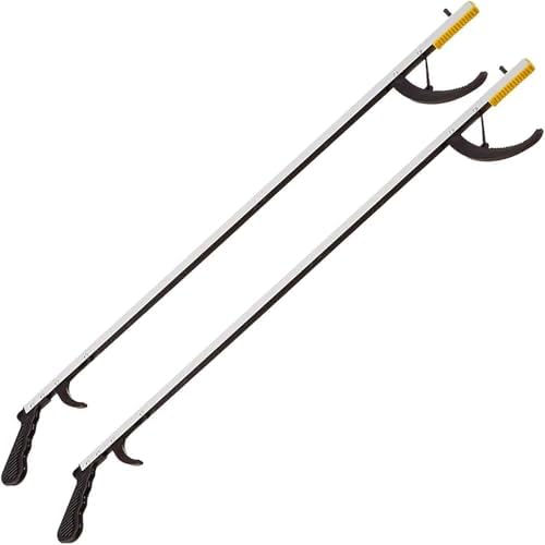 DMI 2 Pack, 32 Inch Reacher Grabber PickupTool for Seniors, Disabled or After Surgery, Claw Reaching Assist Tool, Trash Grabber Arm Extension, Non-Folding Grabbers for Seniors, Magnetic Claw by DMI