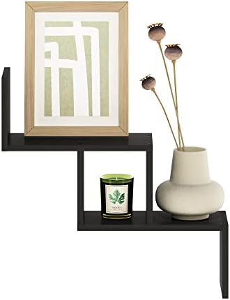 Furinno Rossi Wall Mount Floating Ladder Shelf, Espresso by Furinno-FitsYourSpaceFitsYourBudget