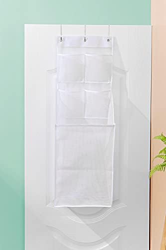 ALYER Multi-Scene Suitable Hanging Mesh Laundry Basket,Behind The Door Storage Organizer for Laundry,RV,Dorm,Bathroom,Bedroom,Pantry, Nursery,Kitchen,White - Image 5