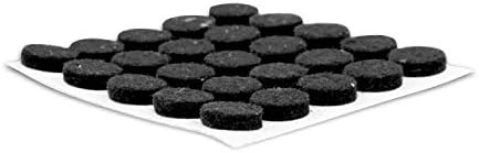 1000 Pack Rok Hardware Heavy Duty 3/8" (9.5mm) Diameter Self-Adhesive Felt Pads, Furniture/Cabinet Bumpers, 1/8" (3mm) Height, Round, Black - FELTP38BLK by Rok