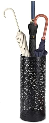 Metal Round Umbrella Stand Rack,Free Standing Umbrella Holder Bin, Canes Walking Sticks Holder for Entryway, Home, Office (Round) by Gloserin