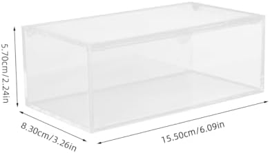 STOBAZA Acrylic Dryer Sheet Box with Lid, Large Capacity Laundry Pad Organizer for Bathroom and Laundry Room Storage and Organization - Image 5