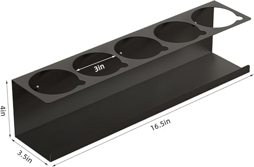 Heavy Duty Steel Spray Can Holder, Wall Mounted 4-Pack - Image 3
