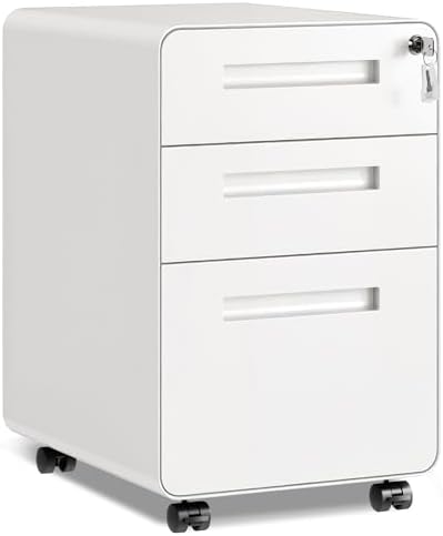 DEVAISE 3 Drawer File Cabinet with Lock, Fully Assembled Filing Cabinet by DEVAISE