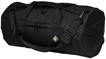 44L Travel Duffle Bag, Heavy Duty Ripstop Gym Weekender Bag, Midnight Black by NorthStarSports