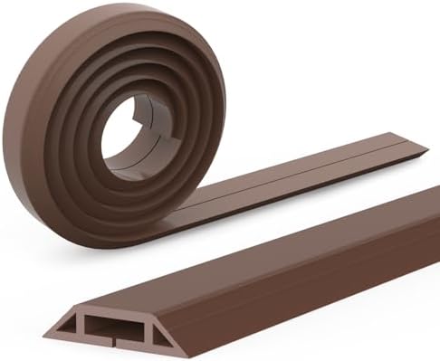 Eapele 6.5 ft Floor Cord Cover Heavy Duty Cable Protector, Cord Covers for Wires on Floor, Floor Cable Cover Easy to Unroll Prevent Trip Hazard for Home Office or Outdoor Settings (Brown) by Eapele