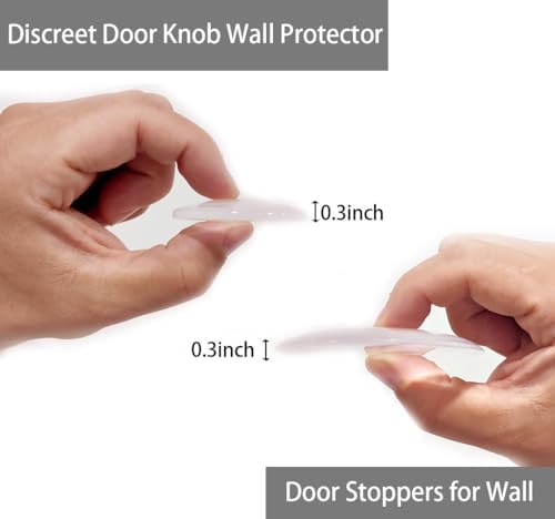 8PCS Door Stoppers for Wall, 2" Medium Transparent Shield - Image 3