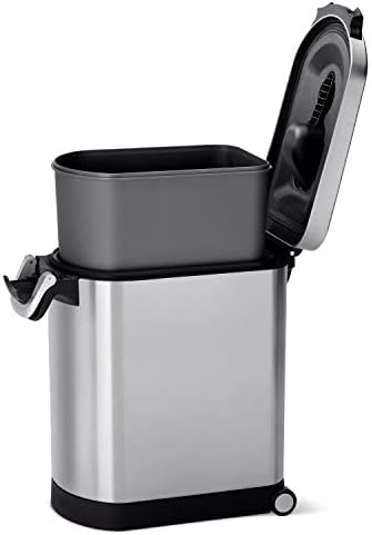 simplehuman Medium Pet Food Storage Container, Holds 25-29 lb / 11-13 kg of Dry Dog Food, Cat Food, or Bird Seed, Airtight Lock-Tight Lid with Magnetic Scoop, BPA-Free, Brushed Stainless Steel - Image 5
