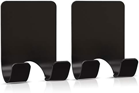 VIS'V Shower Wall Adhesive Razor Holder for His and Hers, Black, 2 Pcs by VISV