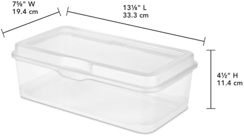 Sterilite 18-Pack FlipTop Stackable Rectangular Storage Bin with Hinging Lid, Clear - Image 2