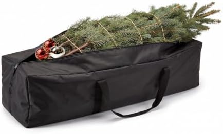 47” Long Duffle Bag for Travel, 162L Extra Large Capacity Christmas Tree Storage Bag for Camping 600D Waterproof Heavy Duty Foldable Tent Storage for Outdoor Sport Gear, Black Carrying Tote by Hijelyn