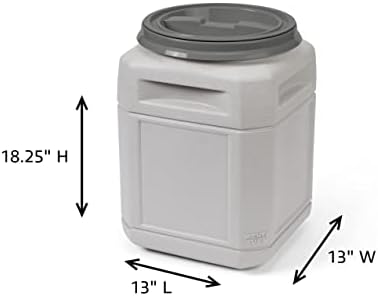 Mighty Tuff Airtight Dog Food Storage Container – 10 Gal, up to 40 lb Capacity – Cat and Dog Food Container with Twist Lid & Handles – BPA-Free, Made in USA - Image 2