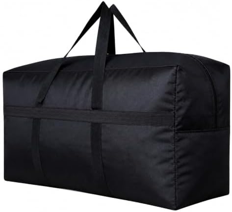 YiKitHom Extra Large Storage Duffle Bag for Travel, Black Oversized Giant Big Traveling Duffle Bag by YiKitHom
