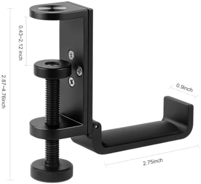 All Aluminum Foldable Headphone Holder,Black - Image 2