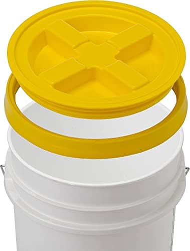 Vittles Vault Gamma Seal Lid, Yellow, Fits 3.5 to 7 Gallon Buckets - Image 3
