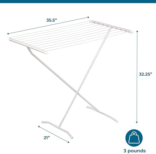 Honey-Can-Do Collapsible Clothes Drying Rack – Sturdy Metal X-Frame, Space-Saving Towel & Laundry Rack for Indoor/Outdoor Use, Foldable Design for Laundry Organization - Image 6