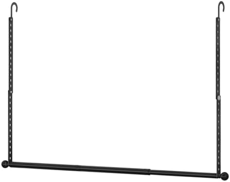 SUTINE Closet Rod for Hanging Clothes, Closet Extender Hanging Rod Black by SUTINE