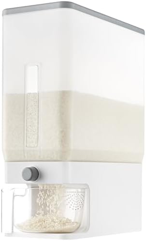 Lifewit Rice Container 26 Lbs, One-Press Dispenser with Measuring Cup by Lifewit
