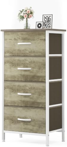 Sweetcrispy 4 Drawer Dresser, Tall Storage Cabinet for Bedroom and Closet by Sweetcrispy