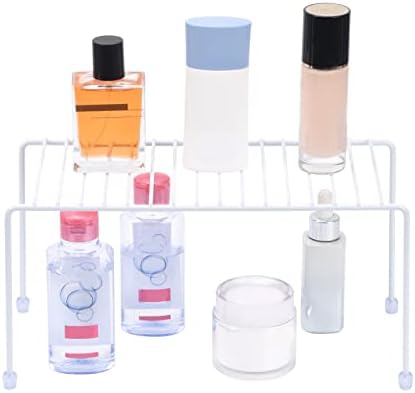 SIBAO Kitchen Shelves, Cabinet Organization Mini Storage Shelf, Storage Rack Organizer for Kitchen, Fridge, Cabinet, Bathroom (White 4) - Image 2