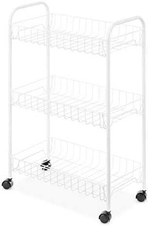 Whitmor Small Household Cart, White by Whitmor