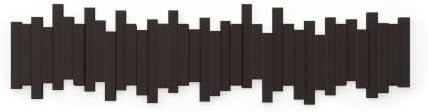 Umbra Sticks Wall Mount Coat Rack, 8 Hook Retractable Pegs, Espresso - Image 2