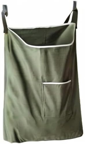 Door Hanging Laundry Hamper with Front Pocket, Army Green, 65 Liters - Image 3