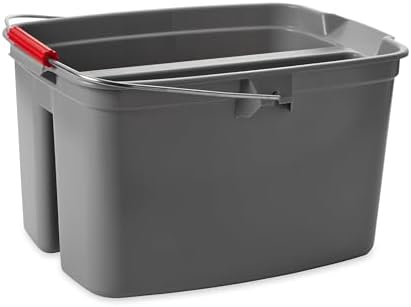 Rubbermaid Commercial Products Double Cleaning Pail Bucket, 19-Quart, Gray - Image 2