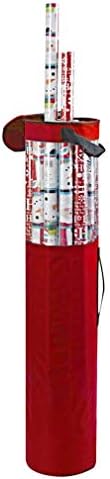 ProPik Wrapping Paper Storage Bag, Christmas Gift Wrap Organizer Stores Up to 24 Rolls 40 Inch, Heavy Duty Polyester plus PVC Clear Bag with Handles - Image 7