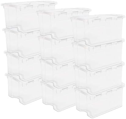 Sterilite Hinged Lid Storage Box, 48 Quart, 12-Pack by Sterilite