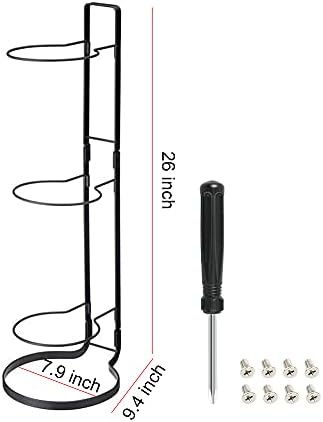 3-Tier Sports Ball Storage Rack Freestanding Wall Mount Ball Organizer - Image 2