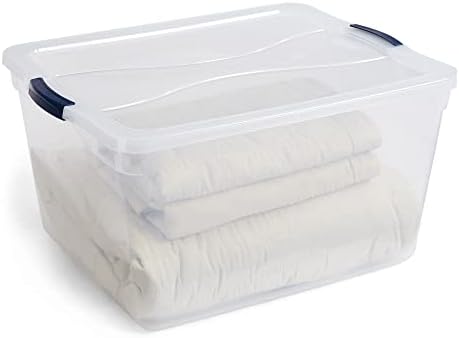 Rubbermaid Cleverstore 71 Qt Clear Storage Bins with Lids, 4-Pack, Stackable, BPA-Free, Made in USA - Image 4
