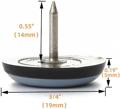 Furniture Glides Sliders-Furnigear PTFE (Teflon) Chair Leg Movers Sliders for Carpet Surface - Move Your Furniture Easy & Safely - Best Floor Protector (3/4" Nail, 40pack, not for Wood Floors) - Image 3