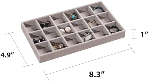Frebeauty Jewelry Trays for Drawer,Set of 6 Jewelry Organizer and Storage - Image 2