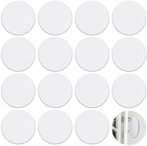 Nosiny 16 Pack 5 Inch Door Knob Wall Protector Adhesive Stopper, White by Nosiny