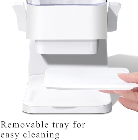 Cereal Dispenser Countertop, 5L Cereal Containers Storage Dispenser for Pantry, Large Dry Food Cereal Dispenser, Not Easy to Crush Cereal, Can Hold Oatmeal, Candy, Snack, Grain, Pet Food (White, 3Pc) - Image 5